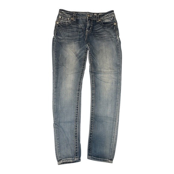 Miss Me Denim - Miss Me Standard Cut Medium Wash Skinny Jeans, Women's Size 30